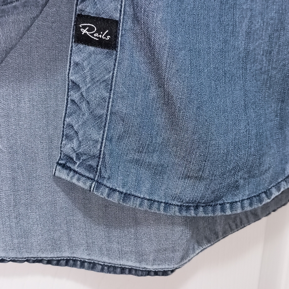 Rails Carter Patchwork Long Sleeve Button Down To… - image 8